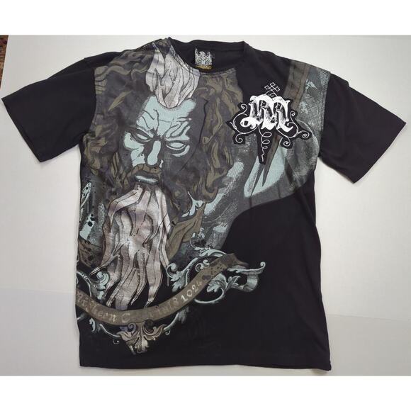 VTG Y2K Miskeen Originals 1024 Black Gray Green Graphic T-ShirtZeus Size Large